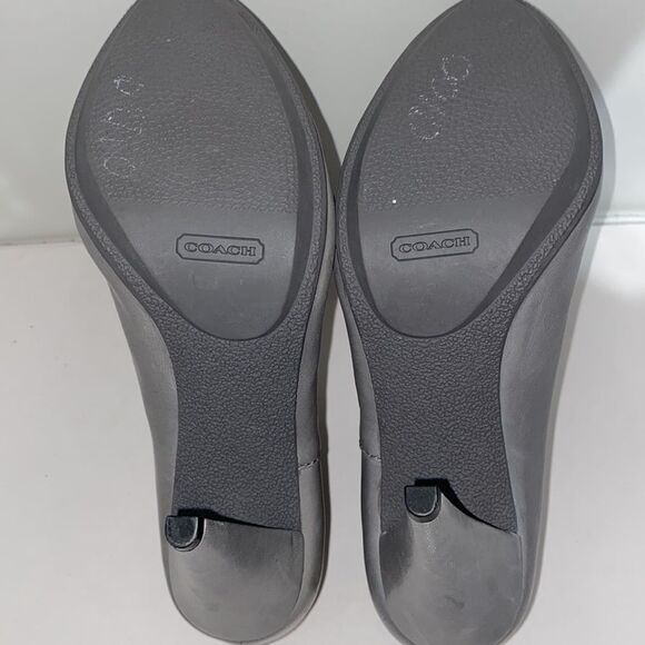 Coach Women's Leather Suede Ankle High Heels Annika Boots Bootie Gray Size 5.5 - Picture 9 of 10